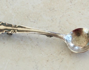 Easterling Sterling Silver Spoon Brooch Pin Lapel Pin American Classic Pattern Vintage