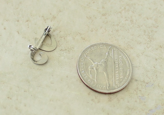 Tiny Script J Brooch Initial Lapel Pin Sterling S… - image 3