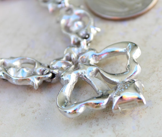 Bogoff Clear Rhinestone Bib Necklace Square Focal… - image 6