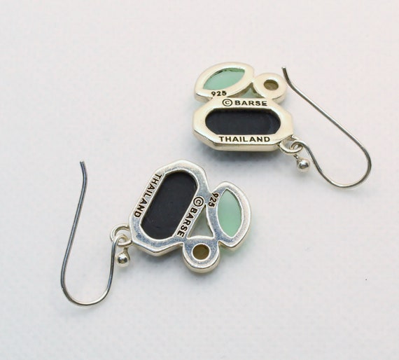 Barse Gemstone Earrings - Prehnite , Smoky Quartz… - image 5