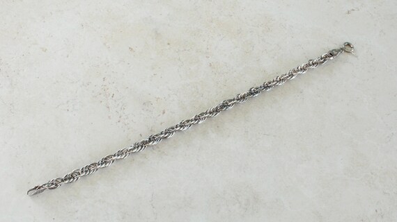 Loose Rope Chain Bracelet Sterling Silver Milor I… - image 3