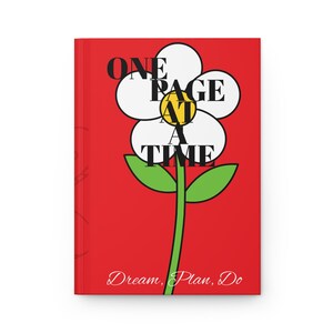 Inspirational Hardcover Journal - One Page at a Time, Perfect for Goal Setting, Note Taking, Creative Writing, Gift for Students