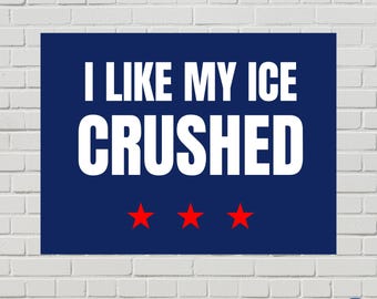 Anti-ICE Protest Poster: CRUSHED ICE, Anti-Trump March Sign (Printable pdf, 2 Sizes)