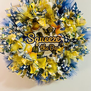 Blue Lemon “Squeeze the Day” Ribbon Wreath