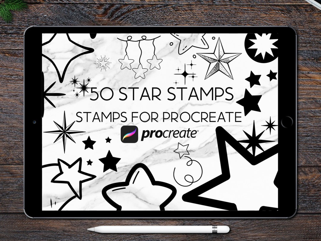 50 Star Stamp Brush Set for Procreate - Etsy