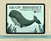 Grain Texture Procreate Brush Set: Digital Art Brushes (Downloadable File)