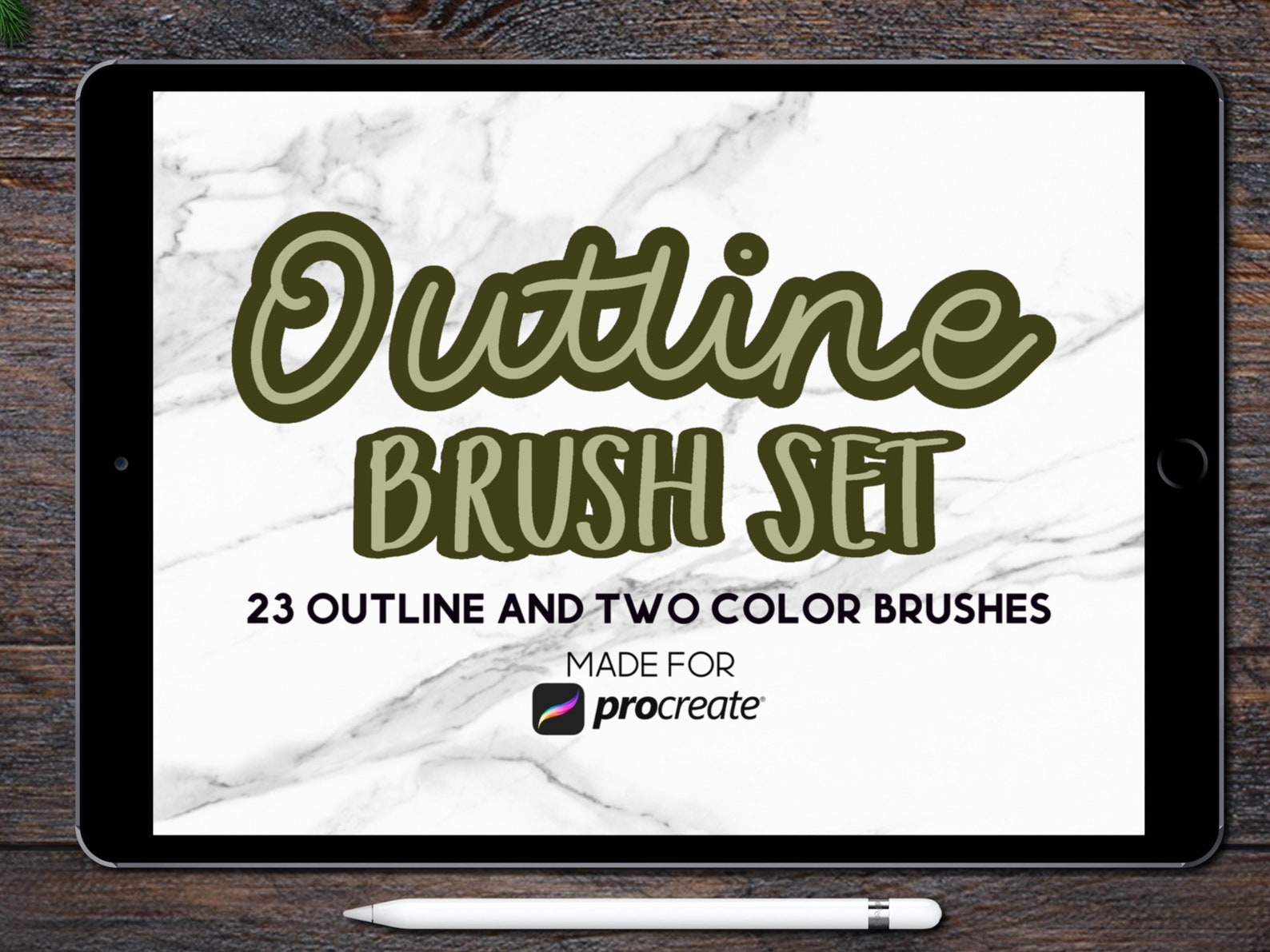 Procreate Outline and Two Color Brush Set - 23 Brushes for Procreate - Etsy