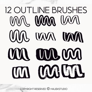 Procreate Outline and Two Color Brush Set - 23 Brushes for Procreate - Etsy