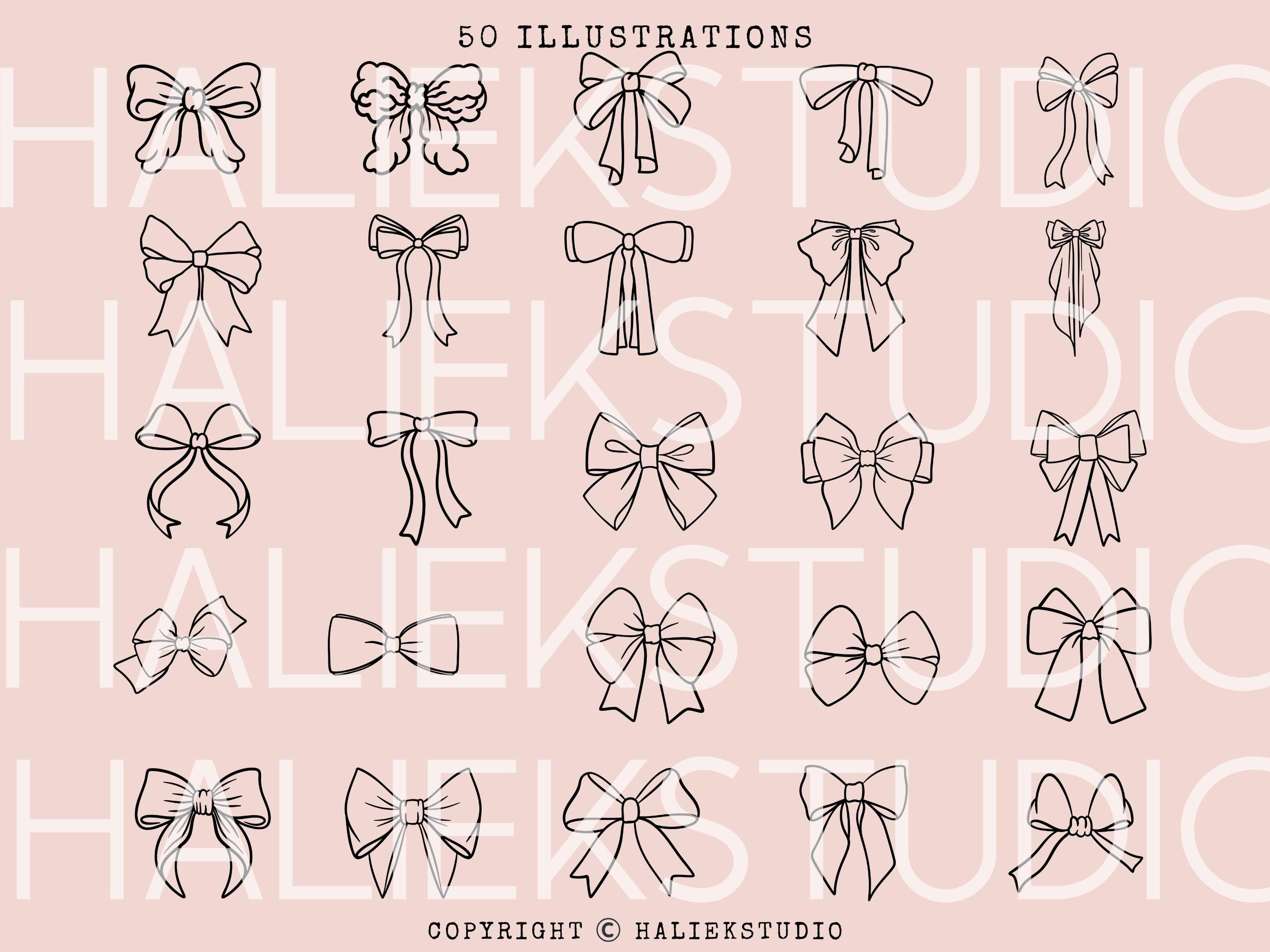 50 Coquette Bows Procreate Brush Set - Procreate Brushes With ...
