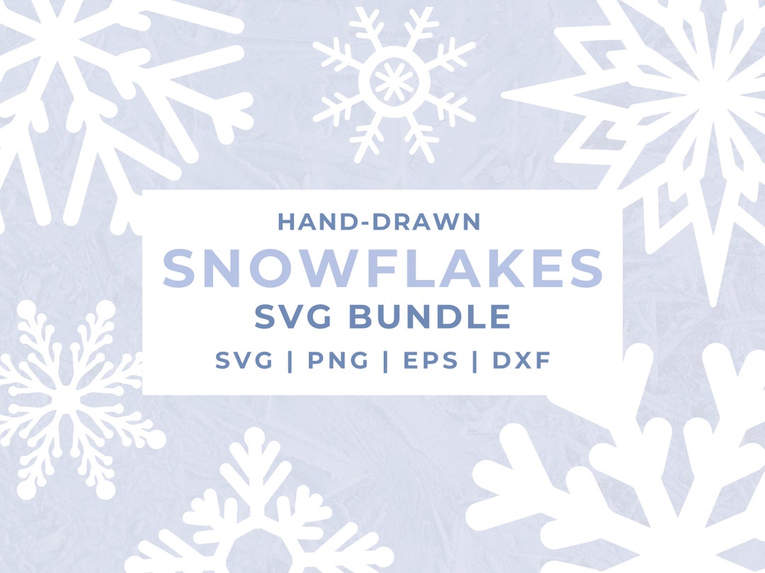 Snowflake SVG Bundle: 45 Hand-drawn Winter Clip Art (digital Download ...