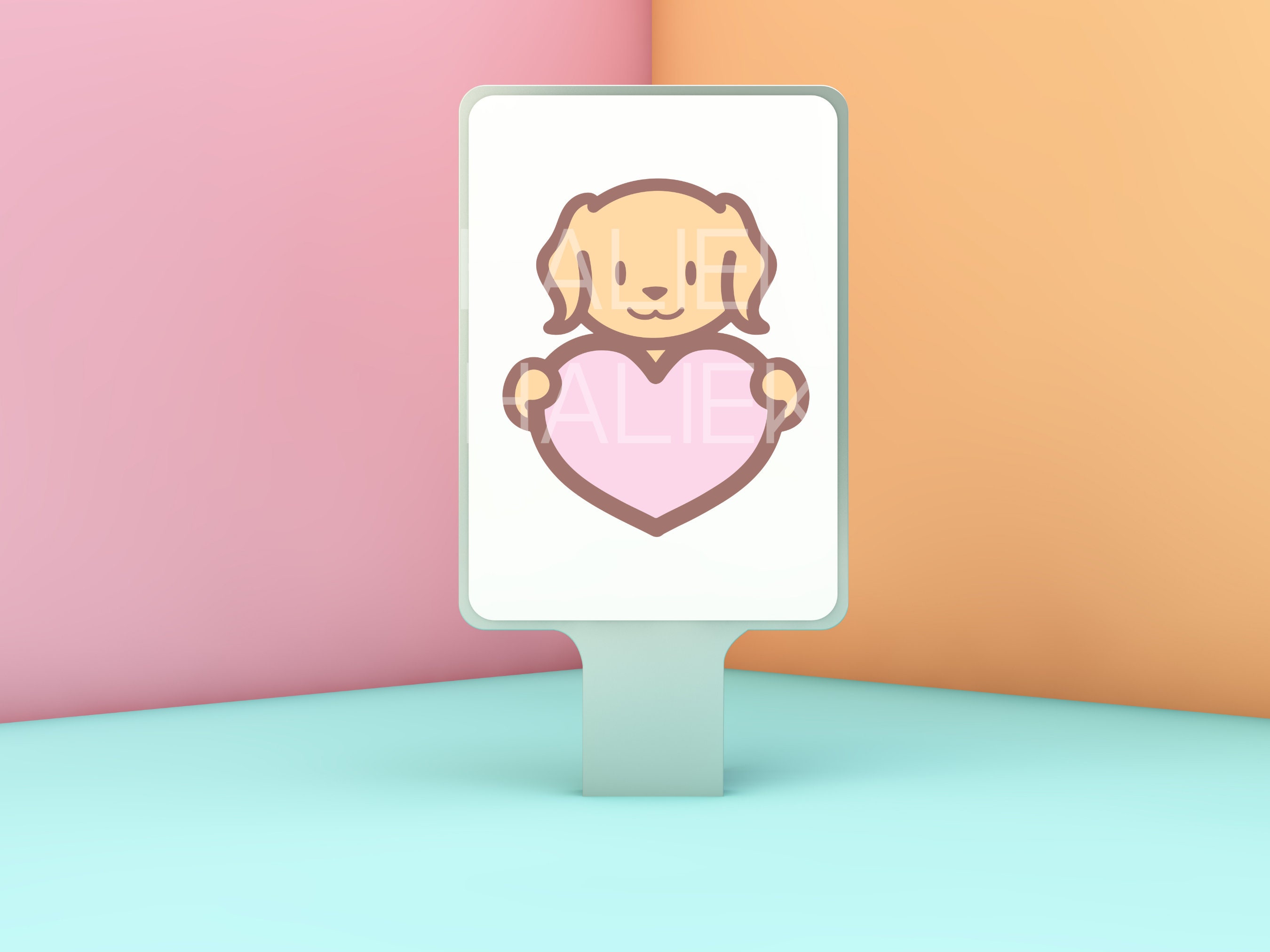 Cute Golden Retriever Clip Art – Kawaii Chibi PNG SVG Bundle (digital ...
