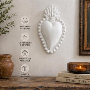 Mexican Folk Art Sacred Heart (Corazón Sagrado) - Ready to Paint