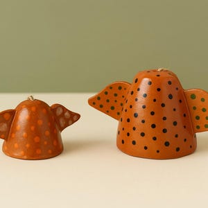 Winged Bird Ceramic Bell – Rustic Handmade Garden Decor