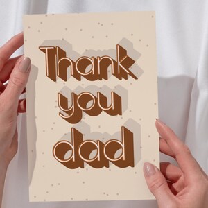 Merci papa art mural imprimable - poster cadeau fête des pères - téléchargement numérique de typographie rétro - art minimaliste pour papa - carte postale de la fête des pères