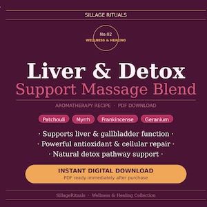 Leveravgiftningsstödjande massageblandning • Patchouli Myrra Frankincense • Naturligt välbefinnande PDF-nedladdning
