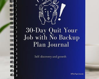Career Change Journal PDF, 30-Day Self-Discovery Journal, Quit Job, Mindset & Career Growth Guide, Career Change Planner Digital Download