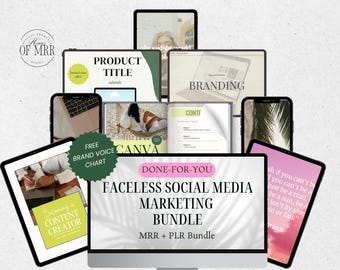 Ansiktslös marknadsföring i sociala medier-paket: MRR/PLR digital produkt