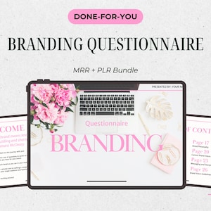 Quaderno di lavoro sul questionario sul branding: guida strategica per la rivendita del marchio (download digitale DFY, MRR)