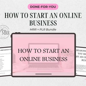 How To Start An Online Business Ebook Template with Master Resell Rights (MRR) and Private Label Rights (PLR), DFY Ebook to Resell