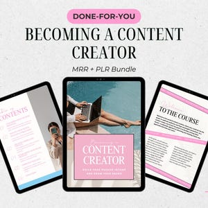 Becoming a content creator, Done for you content creator guide with MRR and PLR, Rights Guide DFY Digital Download Product