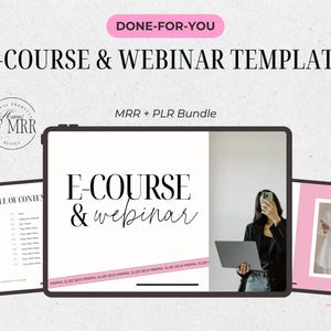 Modello Canva per corso elettronico rivendibile: oltre 30 diapositive con MRR/PLR (download digitale)