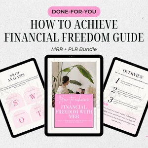 Guida alla libertà finanziaria: modello Canva con MRR e PLR (download digitale)