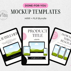 Modelli di mockup Canva rivendibili: MRR + PLR, inserzione Etsy DFY (download immediato)