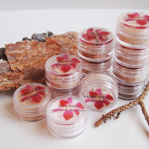 Three- 3g Sample Jars - Pure and Natural Mineral Makeup