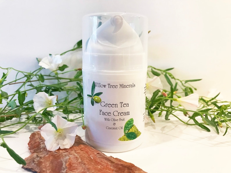 Green Tea Face Cream With Olive Fruit and Coconut Oil 1.7 Etsy