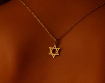 Star of David Necklace: Sterling Silver Jewish Jewelry, personalized Jewish necklace, Christmas gift, gift for grandchild