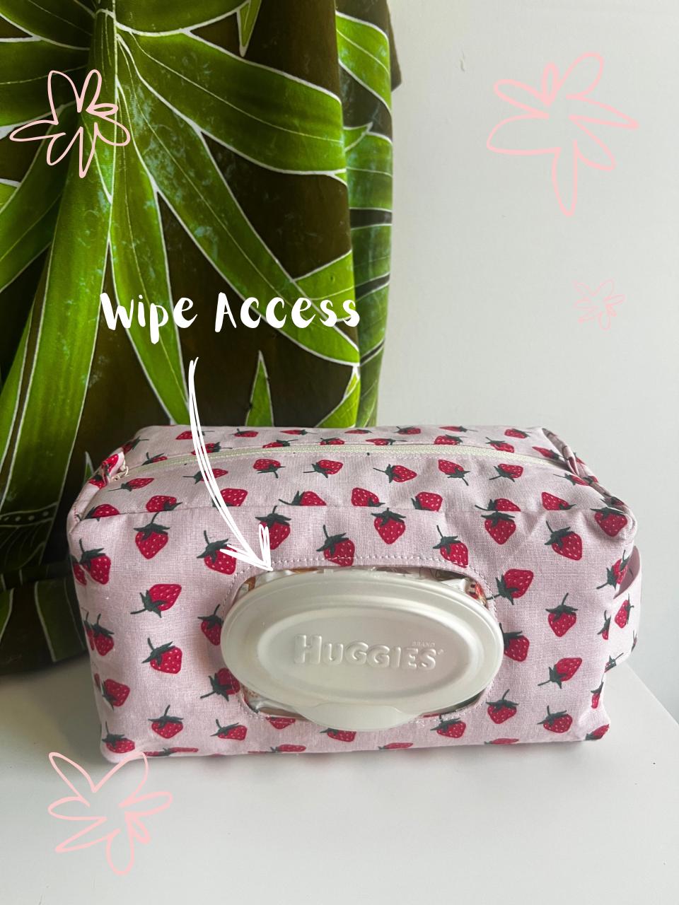 Strawberry Diaper & Wipe Bag