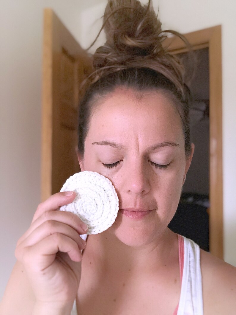 Set of 4 Face Scrubbies Reusable Cotton Wash Rounds Etsy