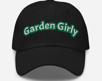 Geborduurde Garden Girly-honkbalhoed voor tuinliefhebbers, tuiniers of tuinvriendinnen