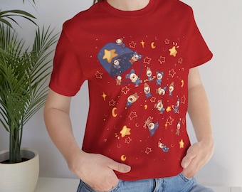 Camiseta Vintage Space Clowns, Moda Retro Galáxia Clowncore