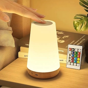 Rechargeable LED Color Changing Night Light: Touch & Remote Control