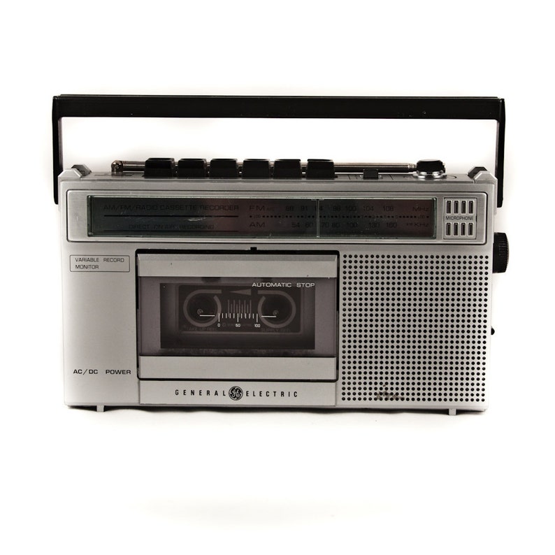 ON SALE Vintage Cassette Tape Player Recorder Radio Geek Chic image 2