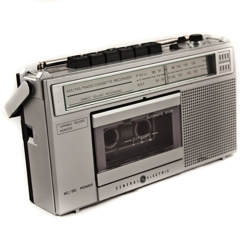 ON SALE Vintage Cassette Tape Player Recorder Radio Geek Chic image 1