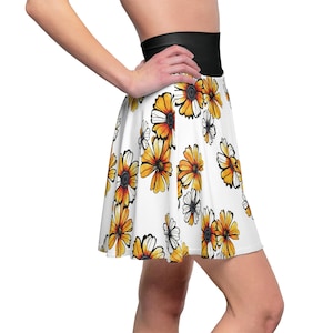 Floral Women&#39;s Skater Skirt - Stylish Summer Fashion