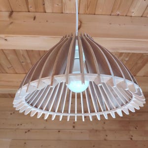 Contemporary Sustainable Wood Lamp Shade - Radiant Dome