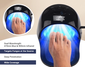 Toenail Fungus Light Device | Blue & Infrared Light Therapy for Clear and Healthy Nails