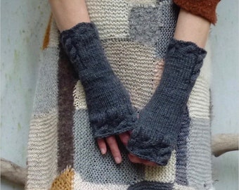 Curlicue Warmers Knitting PATTERN - super-easy pattern in tune with nature, use any DK yarn (PDF)