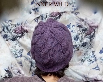 Lovey Hat Knitting PATTERN - Super-easy pattern, knit either in-the-round or flat – instructions for both, Aran yarn (PDF)