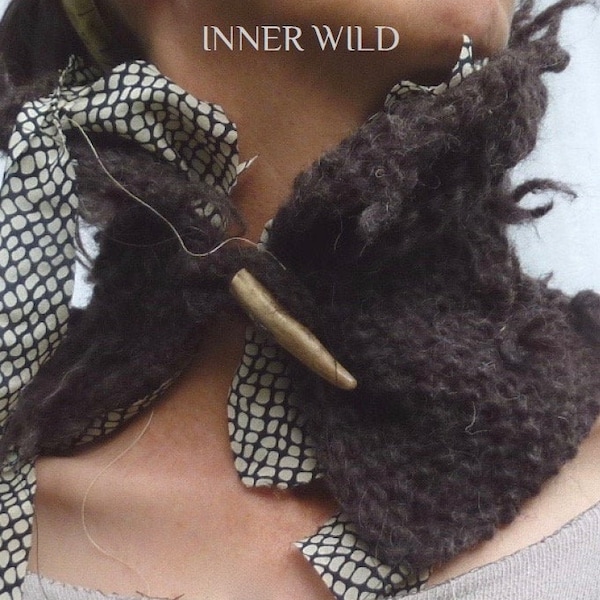 Knotted Bark Neck Cuff Knitting PATTERN easy, quick knit scarf, cowl with playful creative options (PDF)