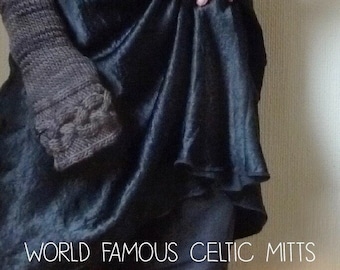 Original Outlander World Famous Celtic Mitts Knitting PATTERN - authentic Outlander original, exact wrist warmers worn by Claire (PDF)