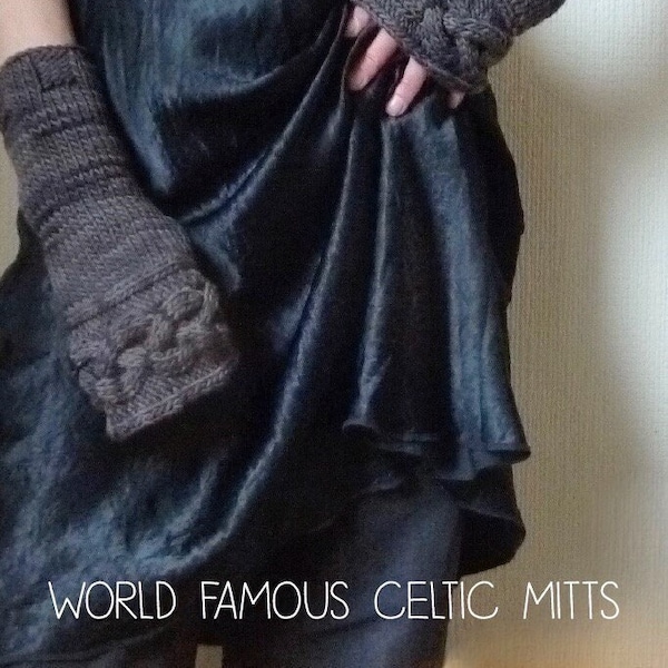 Original Outlander World Famous Celtic Mitts Knitting PATTERN - authentic Outlander original, exact wrist warmers worn by Claire (PDF)