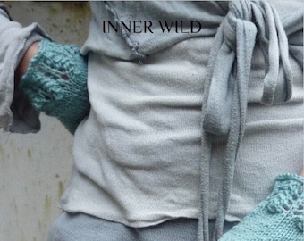 Hushinish Mitts Knitting PATTERN - easy to knit, lots of creative options, pretty, lace edging, use any DK yarn (PDF)
