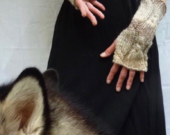 Wanderer Warmers Knitting PATTERN - any chunky yarn, big needles, quick knit, cosy fingerless gloves (PDF)