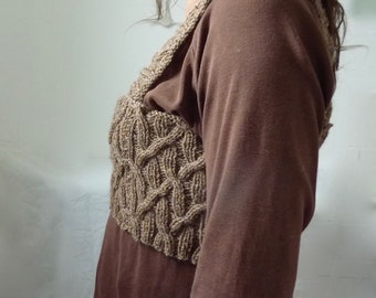 Ancestors Bodice Knitting Pattern - knit any size, use any yarn, easy to knit, easy to wear (PDF)