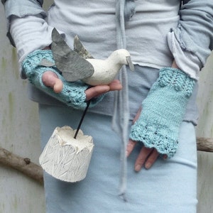 Hushinish Mitts Knitting PATTERN easy to knit, lots of creative options, pretty, lace edging, use any DK yarn PDF image 5