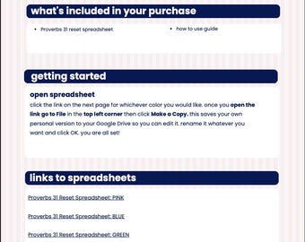 Spreuken 31 Spreadsheet opnieuw instellen
